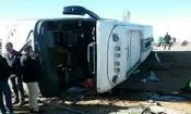 واژگونی اتوبوس در جاده اردبیل؛ ۲۳ نفر مصدوم شدند 