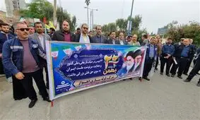 حضور مدیرعامل و کارکنان شرکت لوله سازی اهواز در راهپیمایی ۲۲ بهمن