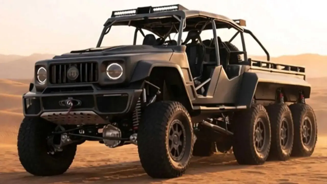 مرسدس بنز با ۸ چرخ! / واقعی یا ساختگی؟