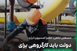 دولت باید کارگروهی برای معضل انرژی تشکیل بدهد