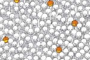 تست بینایی/ روح پنهان شده در میان اسکلت ها را در ۵ ثانیه پیدا کنید؟