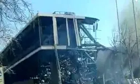 سالن دوازده هزار نفری آزادی با موشک تخریب شد/ ویدئو