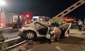 حادثه تلخ در بزرگراه شهید بابایی؛ برخورد پژو ۲۰۶ با گاردریل