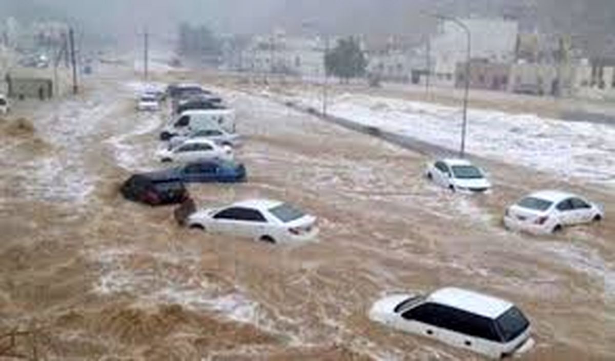 سیل شدید در استان «عسیر» عربستان/ ویدئو