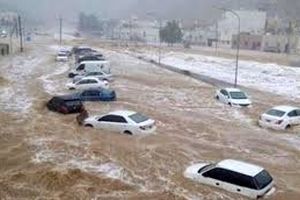 سیل شدید در استان «عسیر» عربستان/ ویدئو