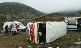واژگونی مینی‌بوس حامل دانش‌آموزان در محور پاتاوه به دهدشت/ مصدومیت ۱۴ نفر