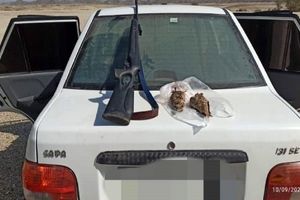 دستگیری دو نفر شکارچی غیرمجاز در نیکشهر
