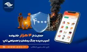 حمایت از ۴ هزار خانواده آسیب‌دیده جنگ رمضان با همراهی تاپ