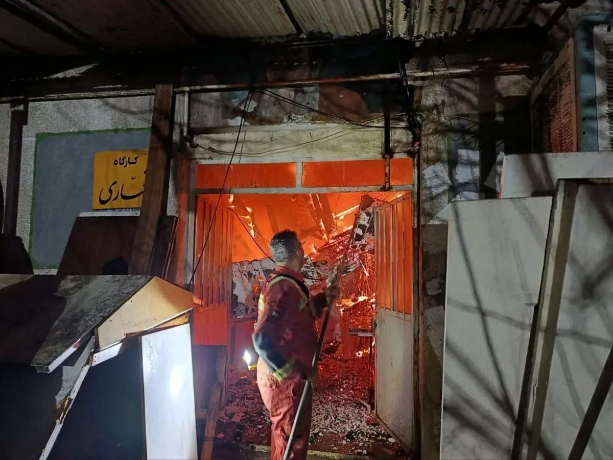 تصاویر آتش سوزی در ستاد مشترک ارتش/ ویدئو 