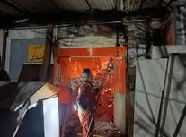 تصاویر آتش سوزی در ستاد مشترک ارتش/ ویدئو 