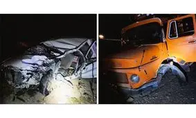 برخورد کامیون با سواری ۳ کشته و مصدوم برجای گذاشت