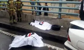 مرگ هولناک 2 مرد تهرانی در صحنه پنچری گرفتن در اتوبان حکیم