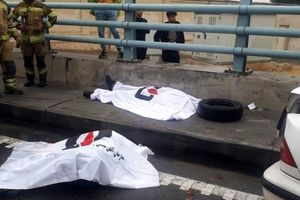 مرگ هولناک 2 مرد تهرانی در صحنه پنچری گرفتن در اتوبان حکیم
