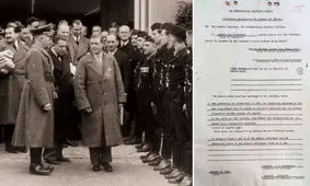 کشف نامه وزیر امور خارجه هیتلر به پادشاه بریتانیا و درخواست کمک از او در دادگاه نورنبرگ