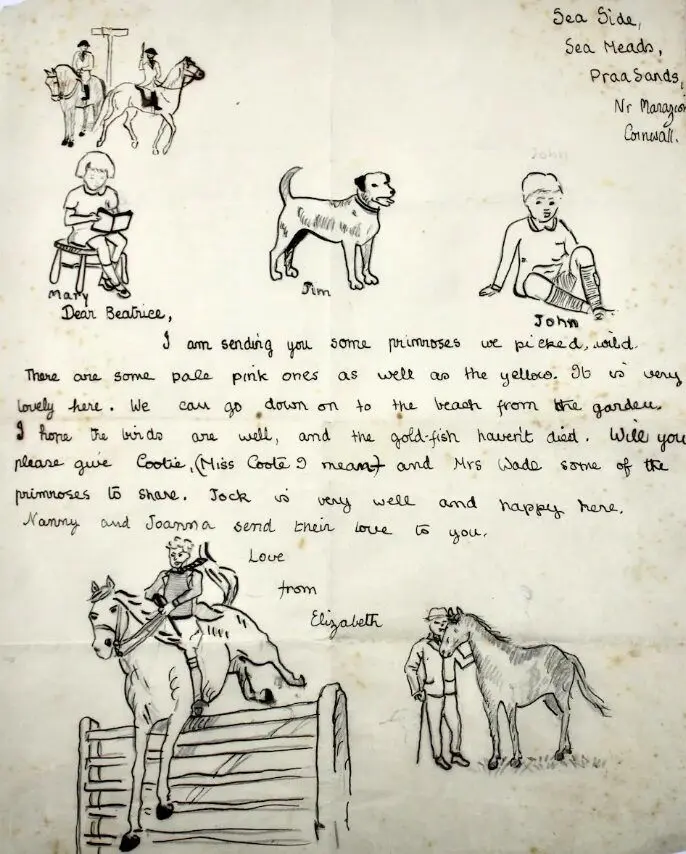 نامه دوران کودکی ملکه الیزابت در زیر یک تخت پیدا شد