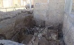 ریزش ساختمان در کاشان جان کارگری را گرفت