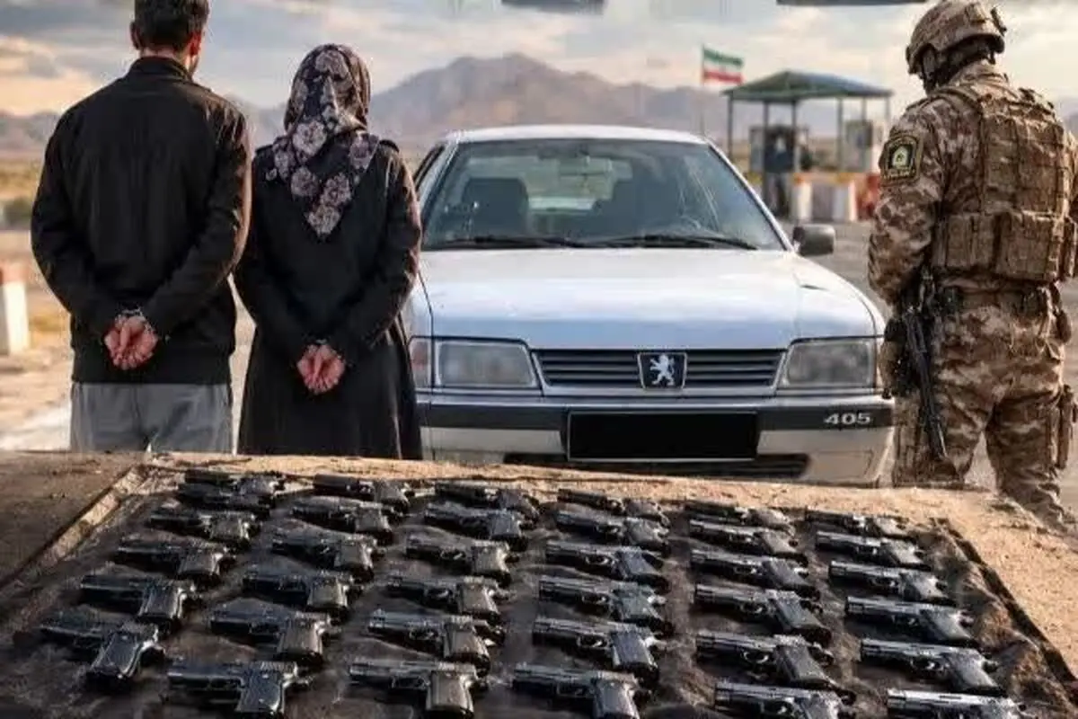 کشف محموله سلاح جنگی در جنوب کرمان؛ زن و مرد قاچاقچی دستگیر شدند

