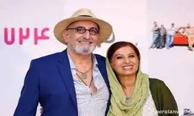 بوسه عاشقانه فرهاد آئیش بر سر همسرش مائده طهماسبی