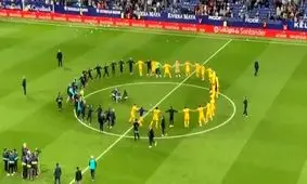 جشن قهرمانی بارسا به جنجال کشیده شد / ویدئو