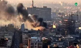 وقوع آتش سوزی حوالی لاله زار تهران 