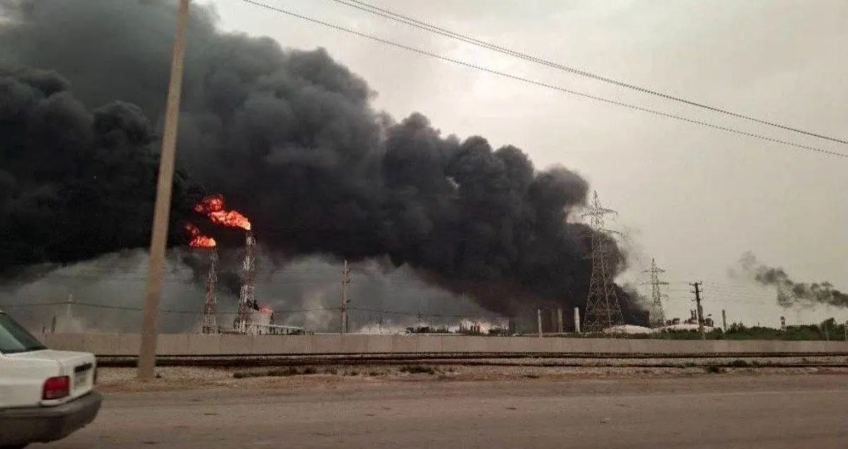 تصاویری از منطقه ویژه پتروشیمی ماهشهر بعد از حمله امروز آمریکا و اسرائیل 

