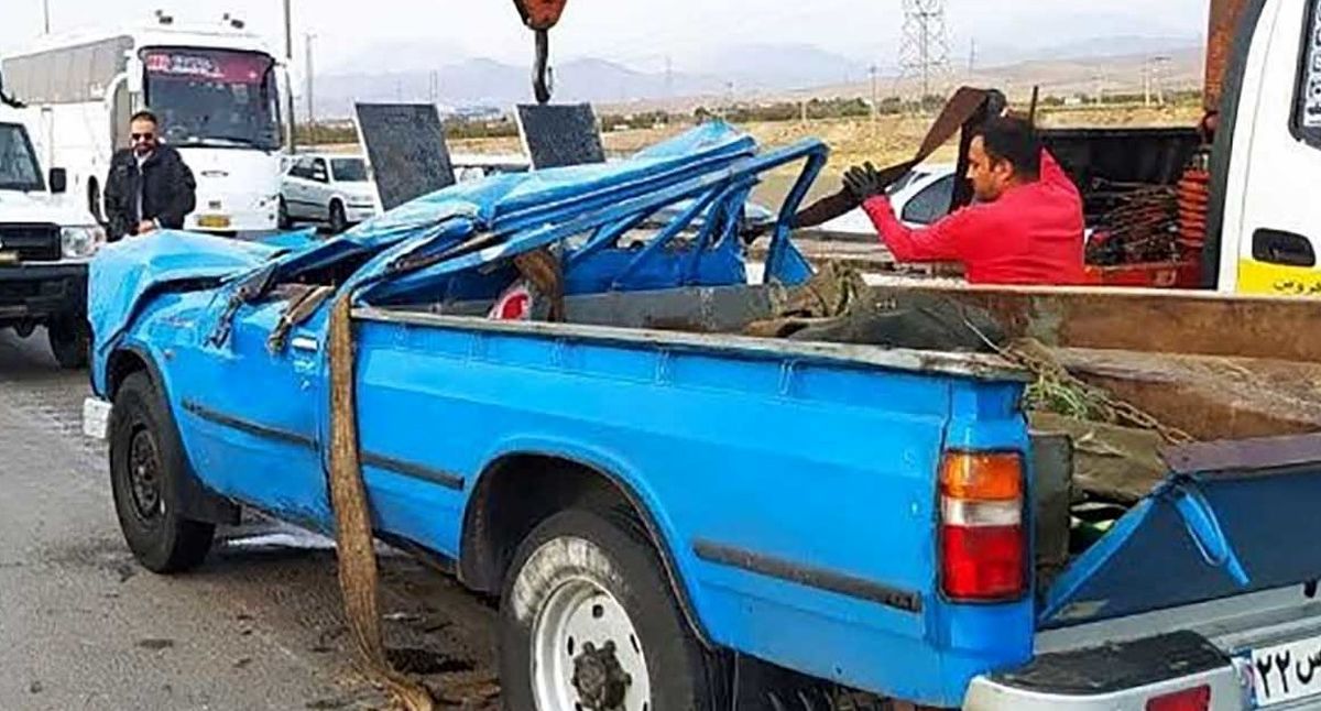 مرگ تلخ زن جوان در تصادف هولناک نیسان با رانا