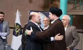 حضور نماینده حماس و جنبش جهاد اسلامی فلسطین در حسینیه جماران/ تصویر