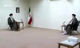 لحظه دیده‌نشده از اولین جلسه شهید رئیسی با رهبر انقلاب پس از انتخابات/ ویدئو