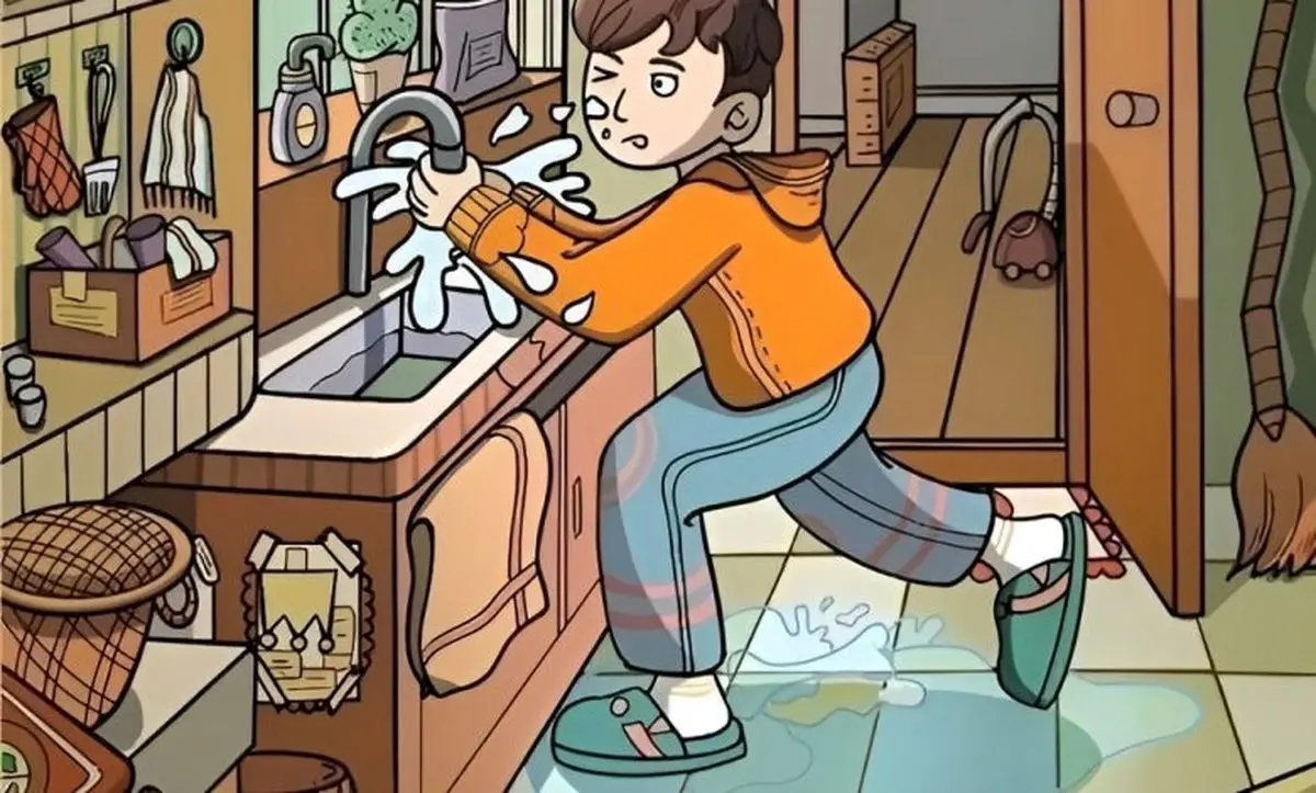 بازی فکری/ با دقت به اشیای داخل آشپزخانه نگاه کنید تا بتوانید شانه پنهان را پیدا کنید