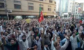راهپیمایی حامیان عمران خان در لاهور

