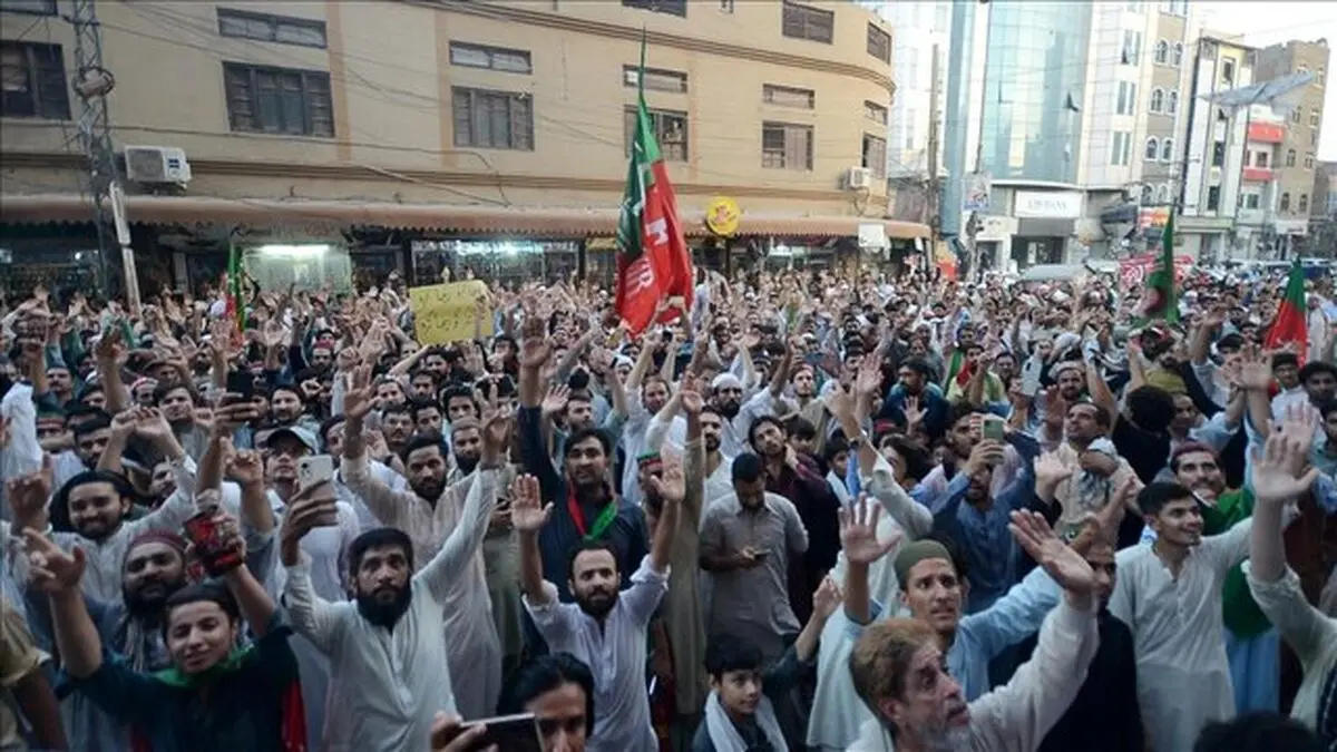 راهپیمایی حامیان عمران خان در لاهور

