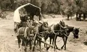  سفر در زمان؛ رد شدن درشکه‌ها از زیر قرآن در جادۀ قم در دوران قاجار