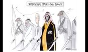 کاریکاتور واشنگتن پست از رقص شمشیر بایدن