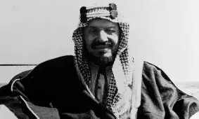 پادشاه عربستان در کنار چرچیل