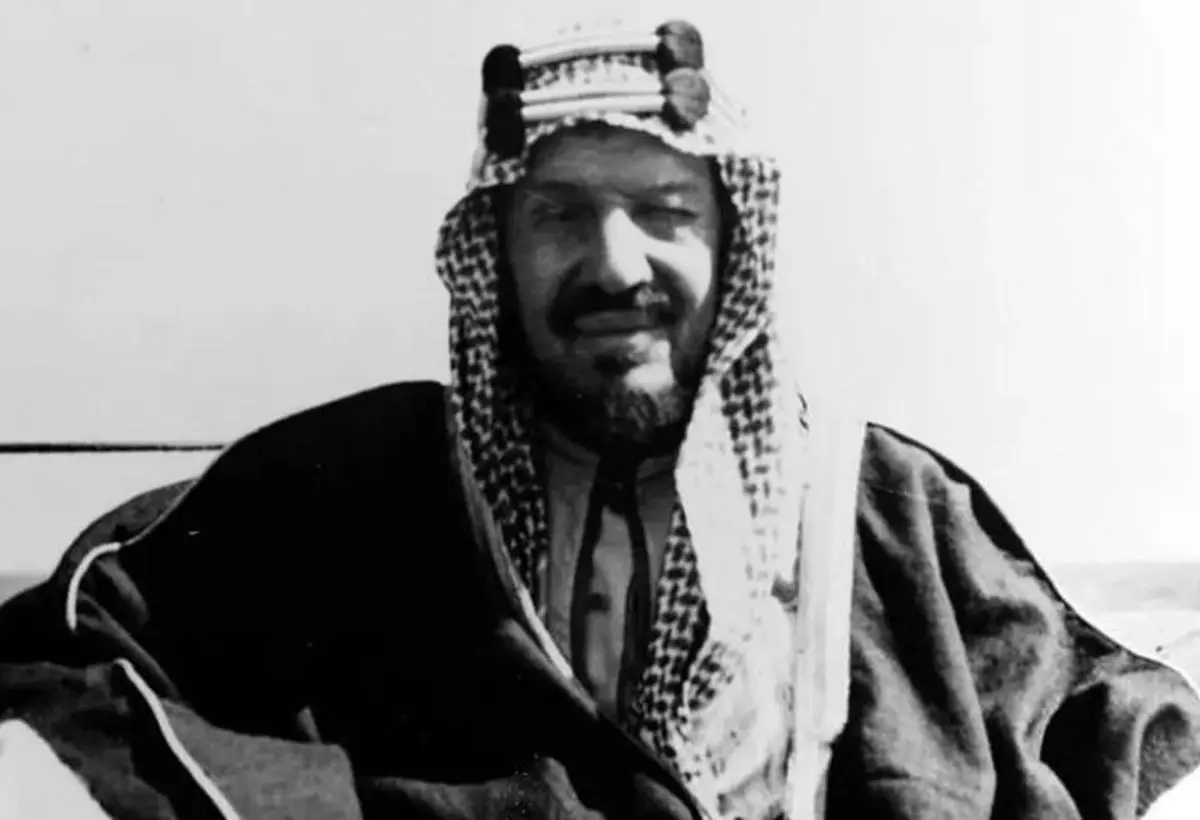 پادشاه عربستان در کنار چرچیل