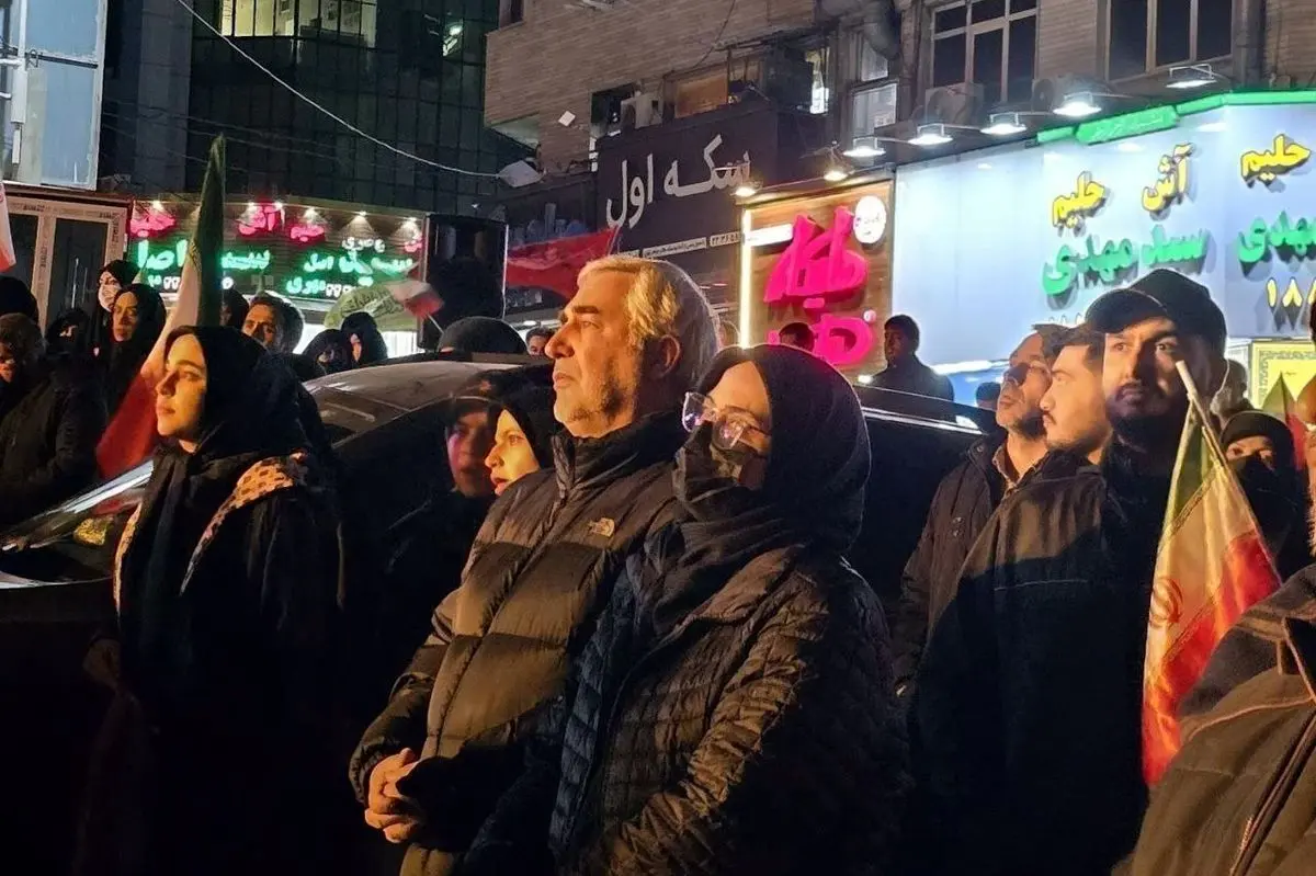 همراهی ابراهیم حاتمی کیا در تجمعات مردمی امشب