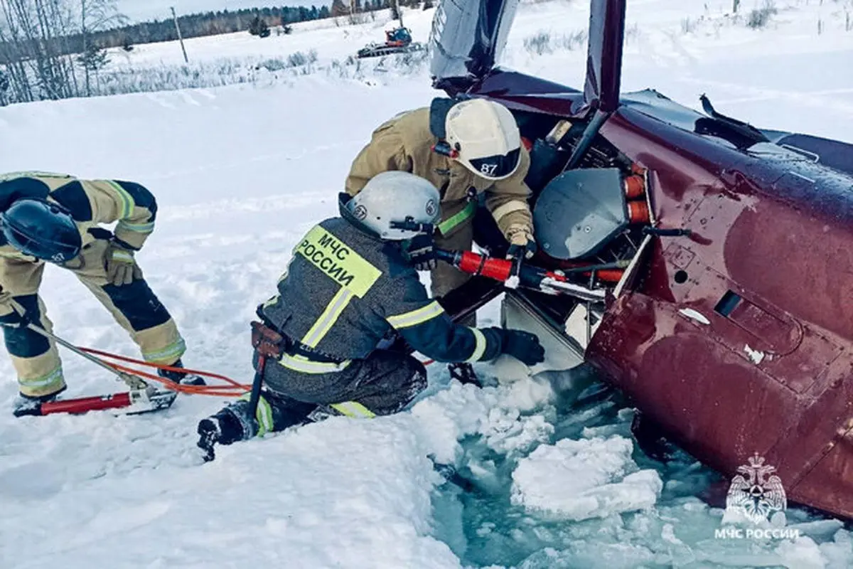 سقوط بالگرد در روسیه و کشته شدن ۲ تن
