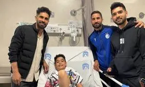  عیادت فوتبالیست‌ها از کودکان سرطانی