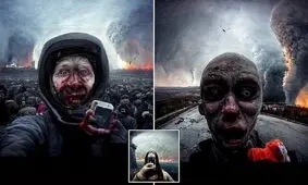پیش‌بینی هوش مصنوعی از سلفی‌ها در آخرالزمان زمین!/ عکس
