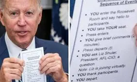 ترفند کاخ سفید برای جلوگیری از گاف‌ های بایدن، تمسخر جو توسط روس‌ ها/ ویدئو