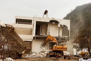 محل تخریب ۶۴ ویلای مجلل غیرمجاز به باغ مرکبات تبدیل شد/ ویدئو