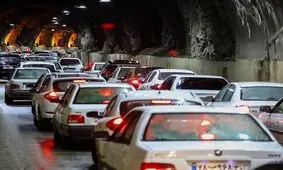 ترافیک فوق سنگین در جاده کرج - چالوس


