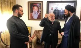 دیدار سید علی خمینی با پدر شهید حسن نصرالله/ تصاویر

