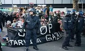 برخورد خشن پلیس آلمان با معترضان حامی فلسطین/ ویدئو