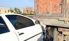 تصادف شدید ال نود با کامیون 