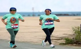 تصاویری از زنان در مسابقه ماراتن کیش
