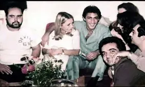 عکس اکبر عبدی کنار گوگوش و خسرو شکیبایی در مهمانی خصوصی