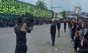 مراسم سنتی عزاداری روز عاشورا در صومعه‌سرای گیلان/ عکس و ویدئو