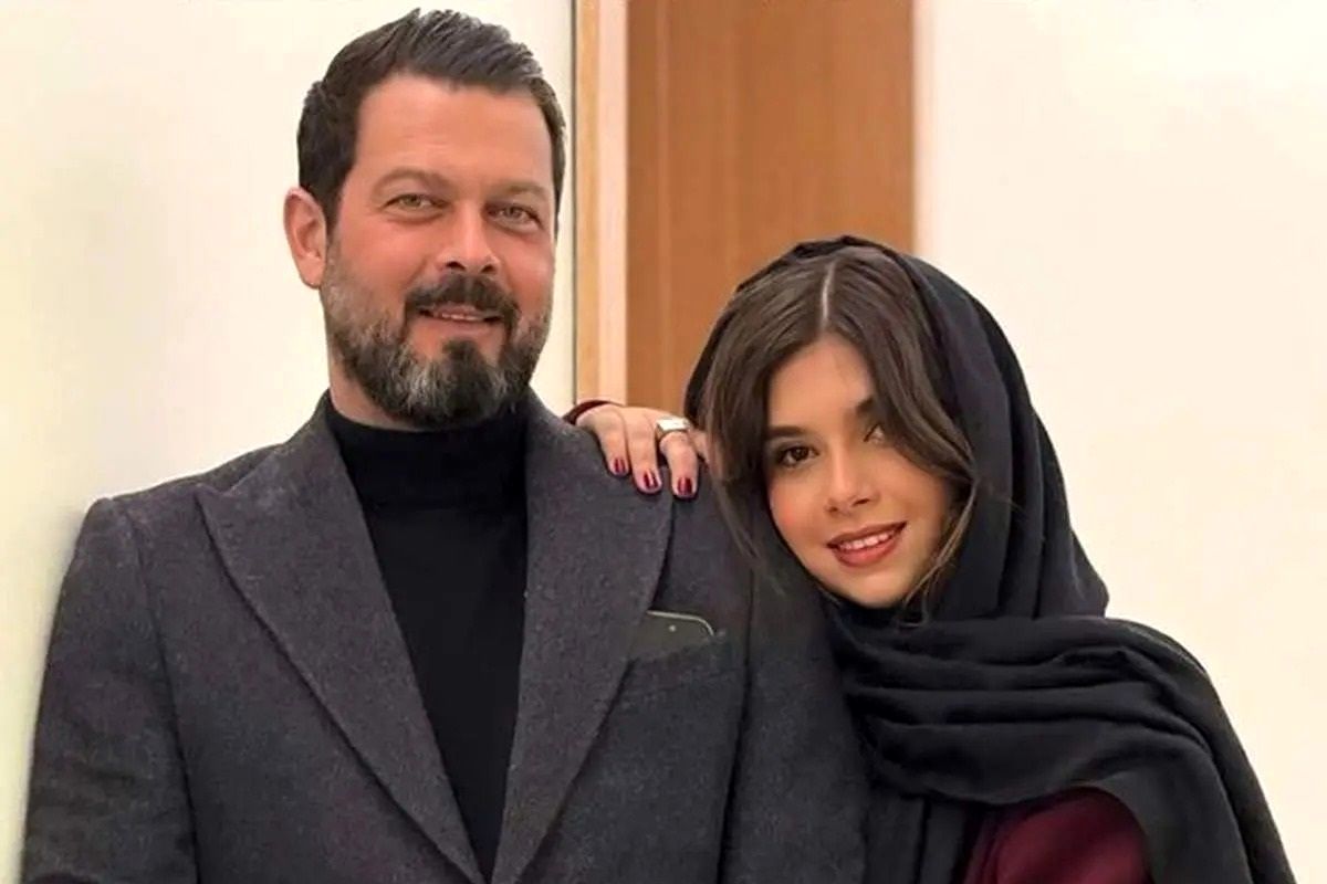 حضور «پژمان و نفس بازغی» در اختتامیه جشنواره همام؛ ست مشکی پدر و دختر 