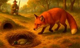 حکایت روباه زیرک و صیاد بی‌احتیاط/ داستانی از هوش، طمع و سرنوشت در دل صحرا